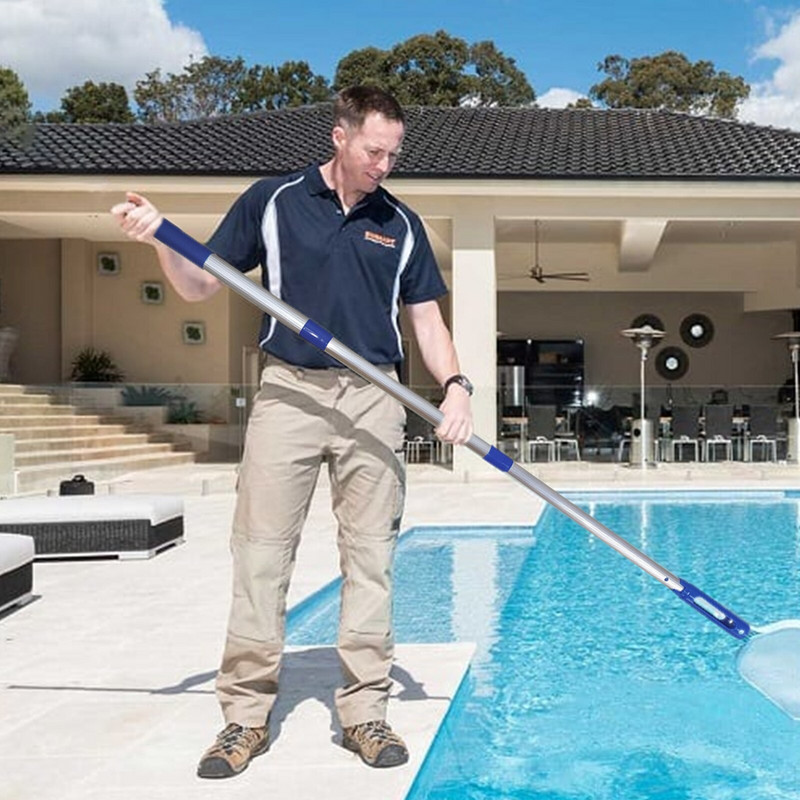 Stalp cu mâner telescopic pentru piscină Mâner telescopic reglabil, extensibil pentru curățarea piscinei, tijă de salvare a vieții