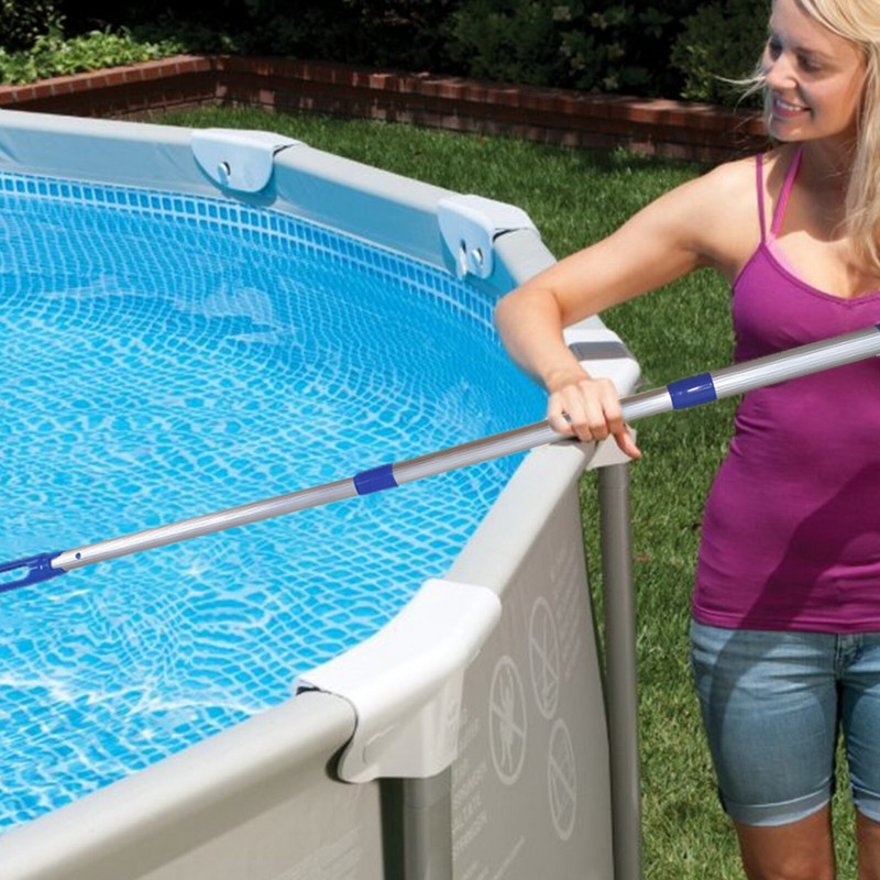Stalp cu mâner telescopic pentru piscină Mâner telescopic reglabil, extensibil pentru curățarea piscinei, tijă de salvare a vieții