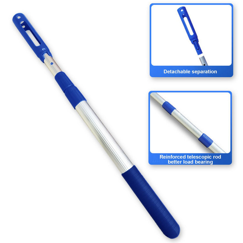 Stalp cu mâner telescopic pentru piscină Mâner telescopic reglabil, extensibil pentru curățarea piscinei, tijă de salvare a vieții