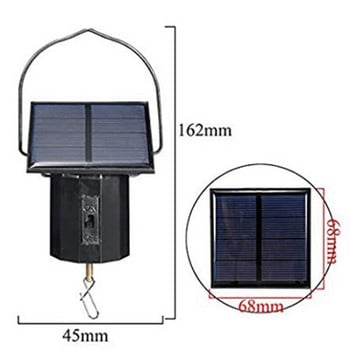 HOT-Solar Hanging Display Κινητήρας Περιστρεφόμενος Μικρός κινητήρας Ηλιακής Ενέργειας Wind Spinner Κινητήρας πολλαπλών χρήσεων Περιστρεφόμενος γάντζος 2τμχ