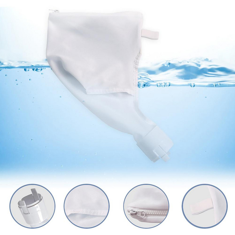 2 pakuočių baseino valymo filtras maišelis su užtrauktuku, pakaitiniai nailono tinkliniai baseino valymo maišeliai, skirti Polaris 360/380 valymo filtrui