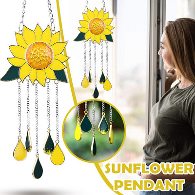 Wind Chines Whispers Privjesak Wind Suncokret Decorations Soba za rukotvorine Hummingbird Decorations Božićna vrata Harfa Zvono s kuglicama