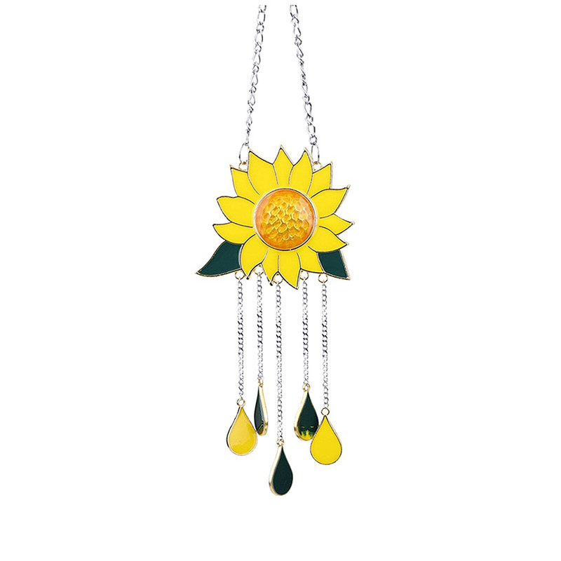 Vânt Chinezi Soapte Pandantiv Vant Floarea Soarelui Decoratiuni Craciun Camera Decoratiuni Colibri Ușă Crăciun Clopoțel Harp cu bile