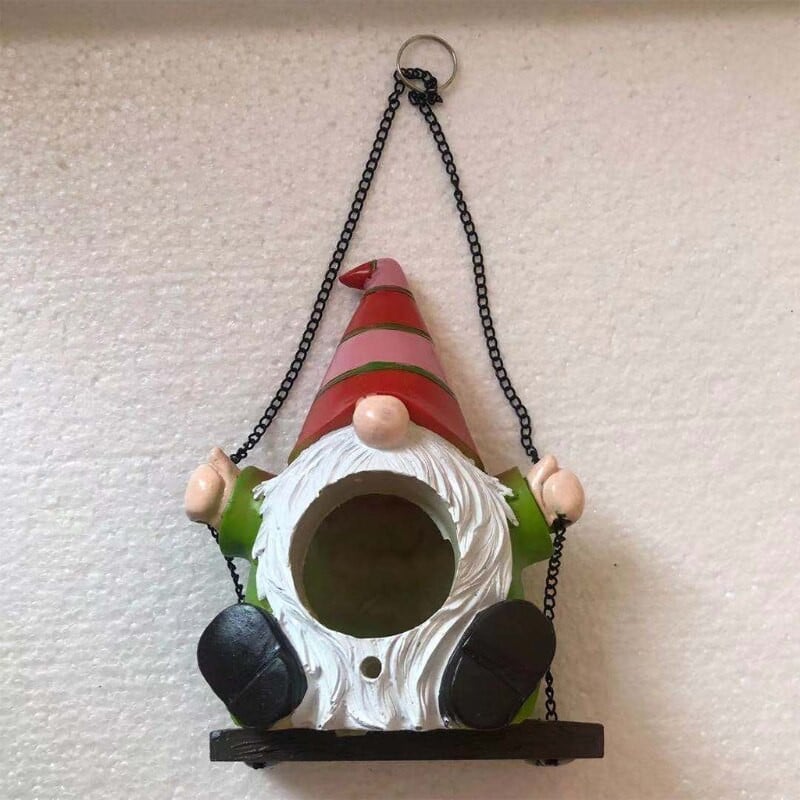 Vrtna ljuljačka Gnome Kućice za ptice s privjeskom za vanjsku viseću kućicu za kolibriće