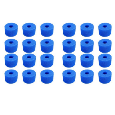 24 buc Burete de spumă de piscină pentru Intex S1, reutilizabil, lavabil, spumă de curățare, accesoriu de înot din spumă de piscină