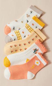 Vaikiškos kojinės mergaitėms - penkių dalių rinkinys