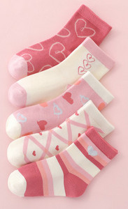 Vaikiškos kojinės mergaitėms - penkių dalių rinkinys