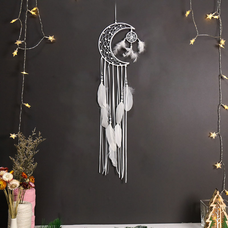 Kültéri szélcsengő nagy, mély hangok elfogó kör alakú fali holdA Catcher kis Drea ablak gyerekeknek Kristálygömbök csillárhoz