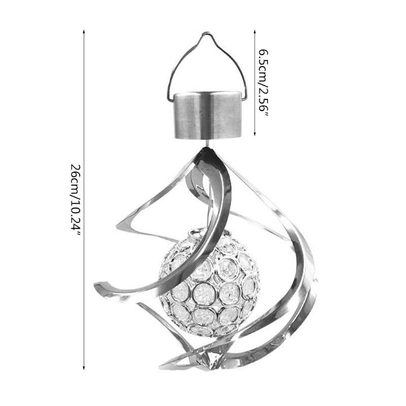 Home Chime LED Schimbator Lumină suspendată Spinner Garden Gazon Lampă de decorare Powered Dropship Culoare solară Curtea de vânt