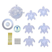 Kalupi za vjetrene zvonce za epoksidnu smolu Turtle Wind Chimes Komplet za izradu silikonskih kalupa Paket Zalihe za izradu vjetrenjača za domaću ručnu izradu