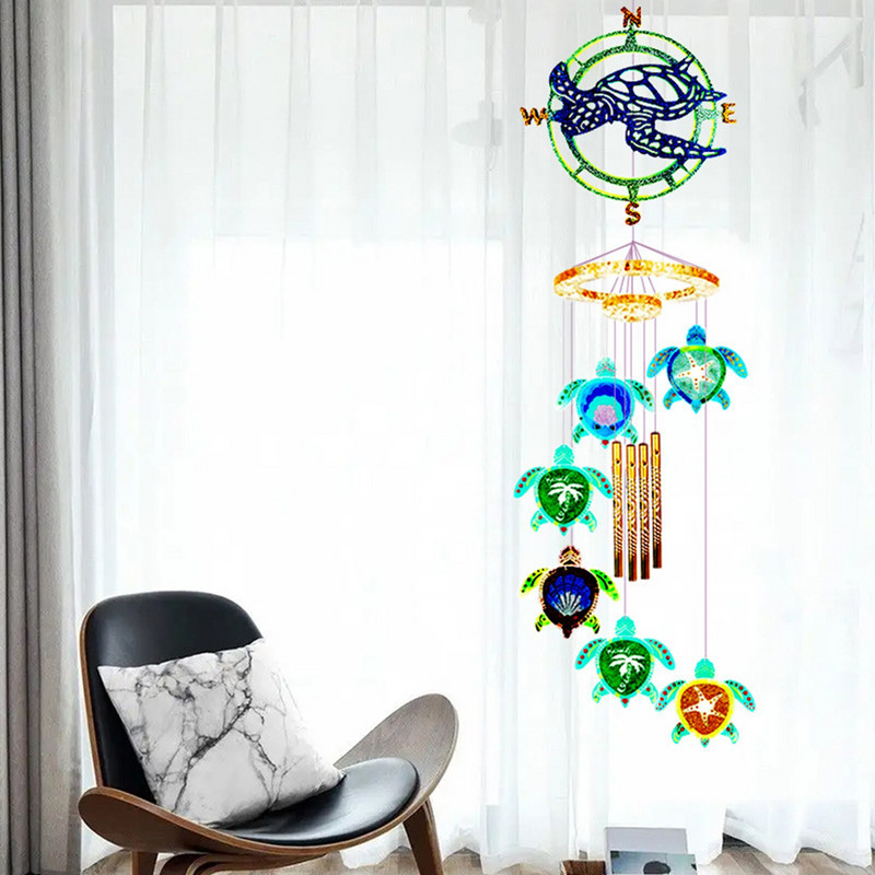 Kalupi za vjetrene zvonce za epoksidnu smolu Turtle Wind Chimes Komplet za izradu silikonskih kalupa Paket Zalihe za izradu vjetrenjača za domaću ručnu izradu