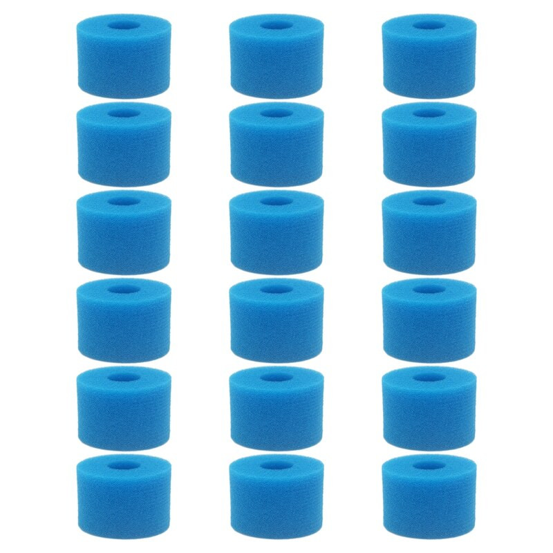 18 buc. pentru cartuș filtrant pentru cadă cu hidromasaj, spumă lavabilă, reutilizabilă Intex Pure Spa, tip S1