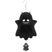 Helovino vaiduoklių vėjo varpeliai nerūdijančio plieno vėjo varpas 3D vaiduoklių vėjo suktukai pakabukas Helovino dekoras sodo kiemui