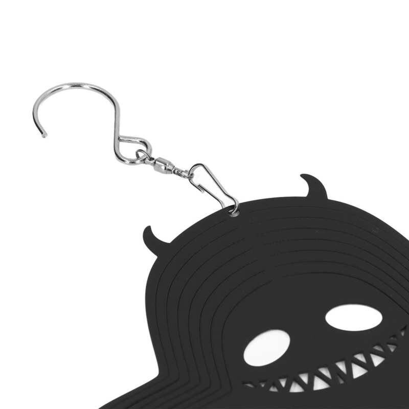 Helovino vaiduoklių vėjo varpeliai nerūdijančio plieno vėjo varpas 3D vaiduoklių vėjo suktukai pakabukas Helovino dekoras sodo kiemui