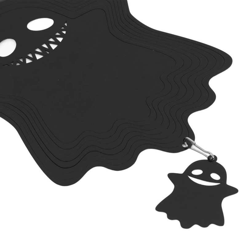 Helovino vaiduoklių vėjo varpeliai nerūdijančio plieno vėjo varpas 3D vaiduoklių vėjo suktukai pakabukas Helovino dekoras sodo kiemui