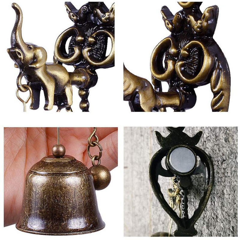 Vyro praradimas prie sienos montuojamas kaimiškas durų skambutis Aukštos kokybės dirbtinis žalvaris Uždega vėjo varpeliai patalpų oro sodintuvo stiklai