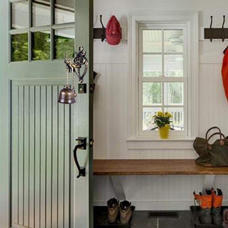 Vyro praradimas prie sienos montuojamas kaimiškas durų skambutis Aukštos kokybės dirbtinis žalvaris Uždega vėjo varpeliai patalpų oro sodintuvo stiklai