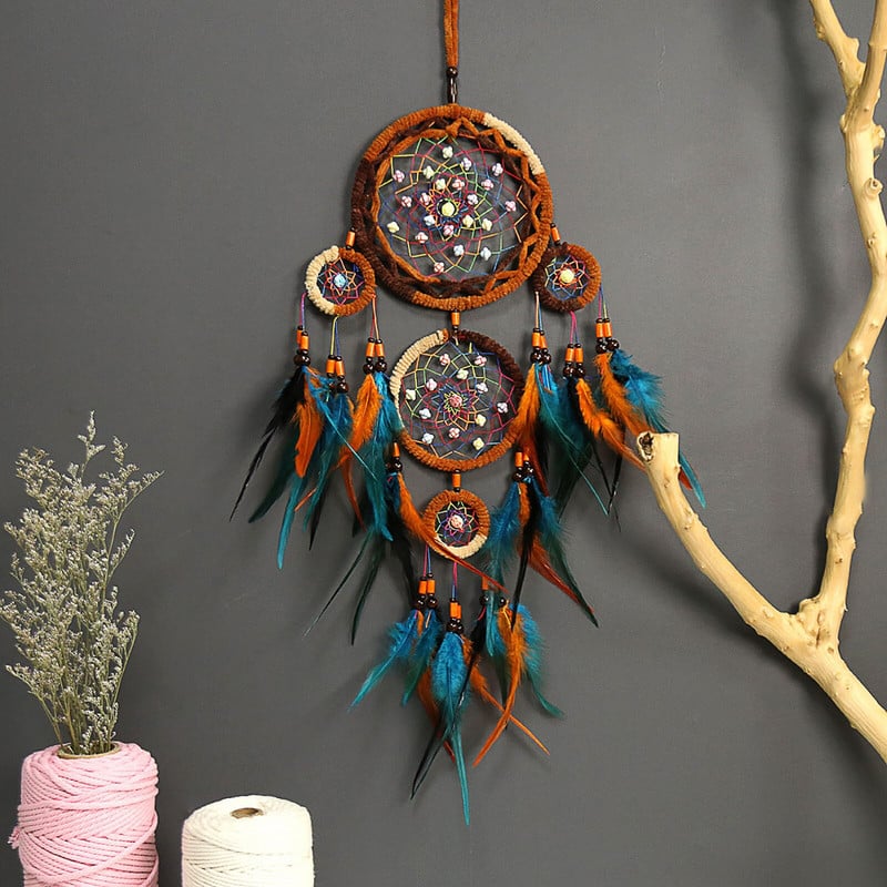 Deep Tone Wind Chimes Zidni privjesak Hvatač s pet prstenova Drea Wind Kućno staklo Wind Chimes Vanjski Sympathy Solarni mobiteli Vanjski