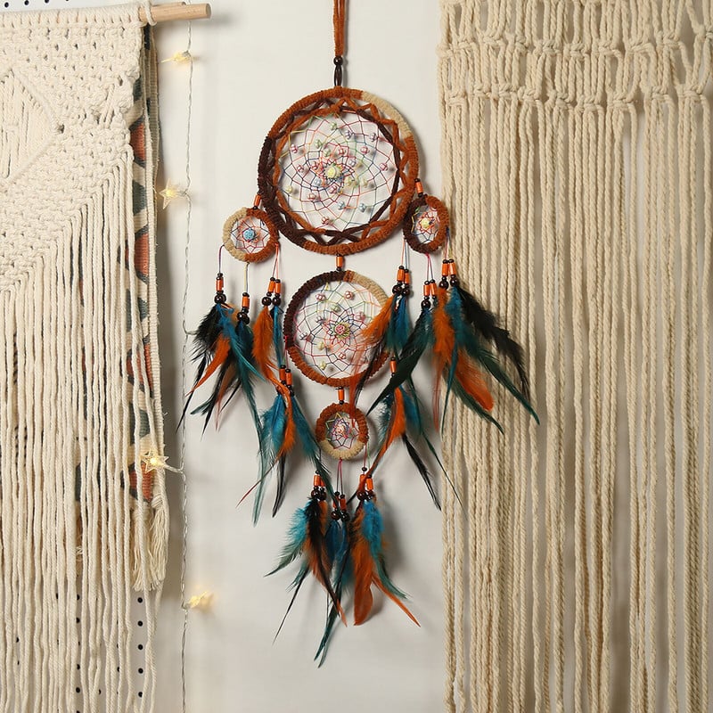 Deep Tone Wind Chimes Zidni privjesak Hvatač s pet prstenova Drea Wind Kućno staklo Wind Chimes Vanjski Sympathy Solarni mobiteli Vanjski