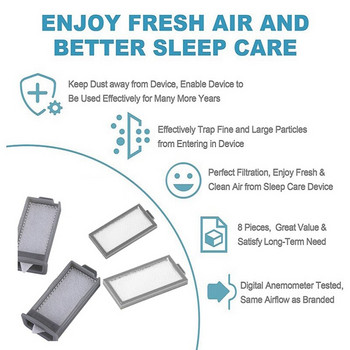 5 комплекта за Respironics Dreamstation 2 CPAP поленов филтър за многократна употреба и ултрафини филтри за еднократна употреба