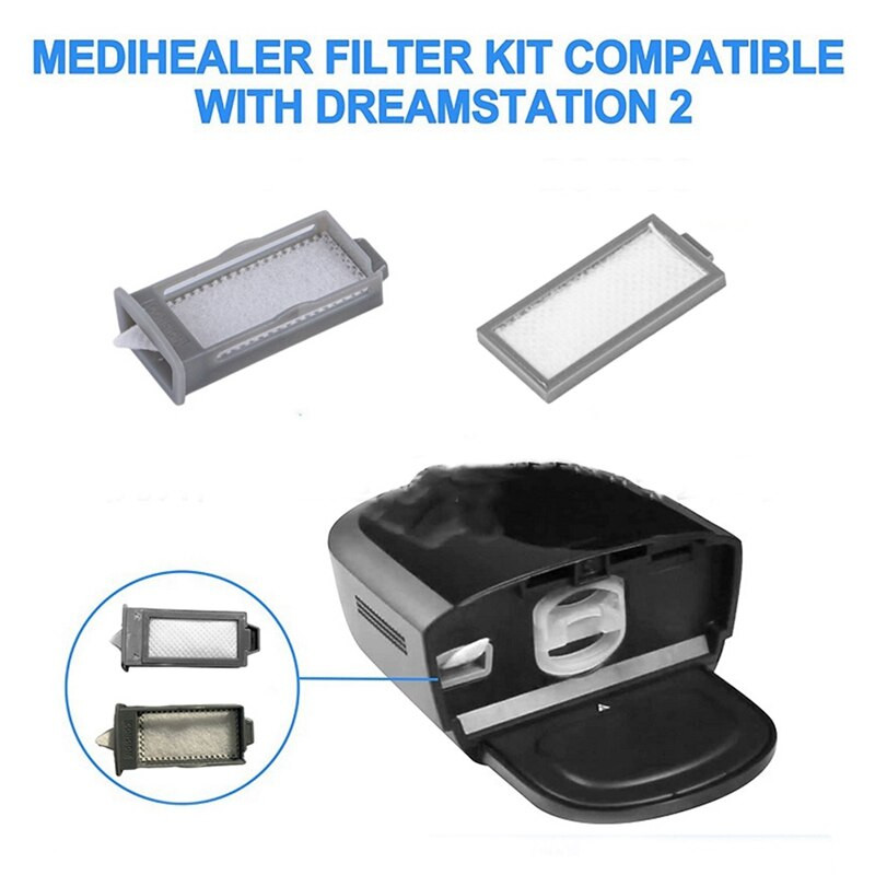 5Set za Respironics Dreamstation 2 CPAP filtar za pelud za višekratnu upotrebu i ultra-fine filtre za jednokratnu upotrebu