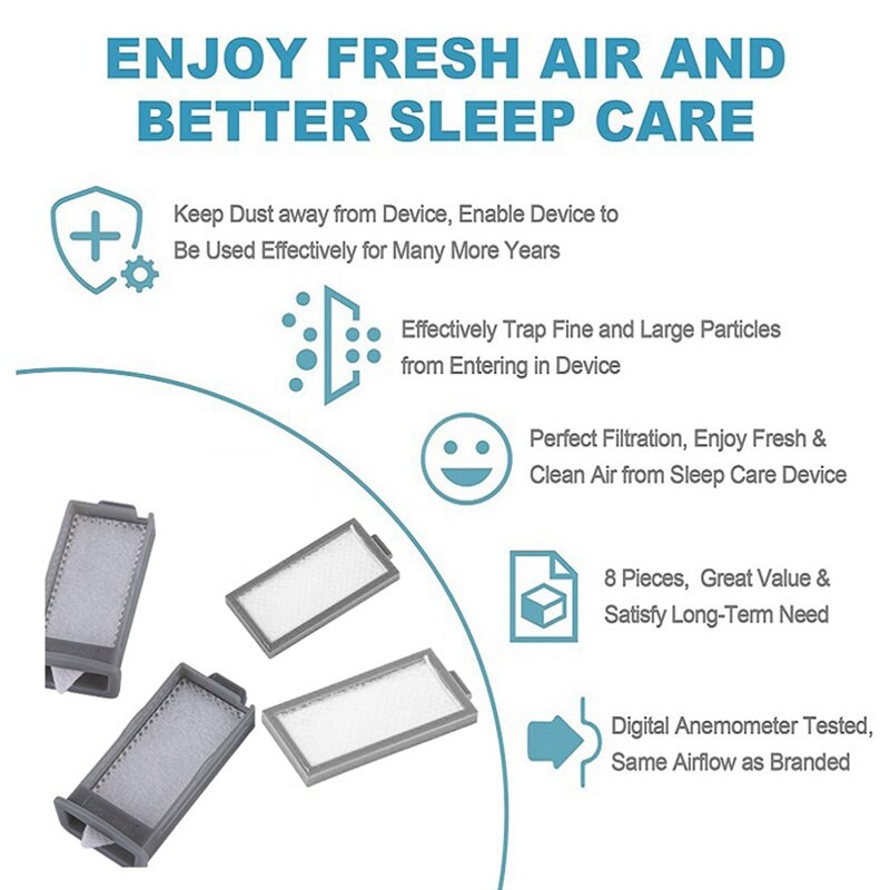 5Set za Respironics Dreamstation 2 CPAP filtar za pelud za višekratnu upotrebu i ultra-fine filtre za jednokratnu upotrebu