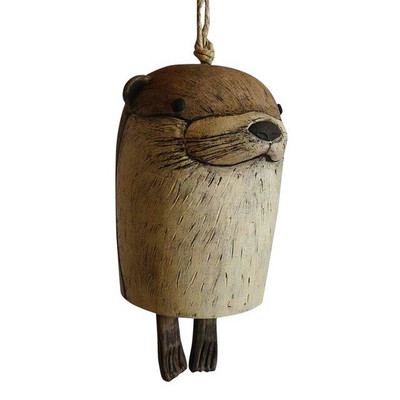 Kaimiški gyvūnų vėjo varpeliai Animacinių filmų kambario sodo apdaila Mieli varpeliai vėjo varpeliai Gyvūnų dervos sodo metalinių durų lauko dekoras