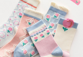 Ежедневни детски чорапи с флорални мотиви