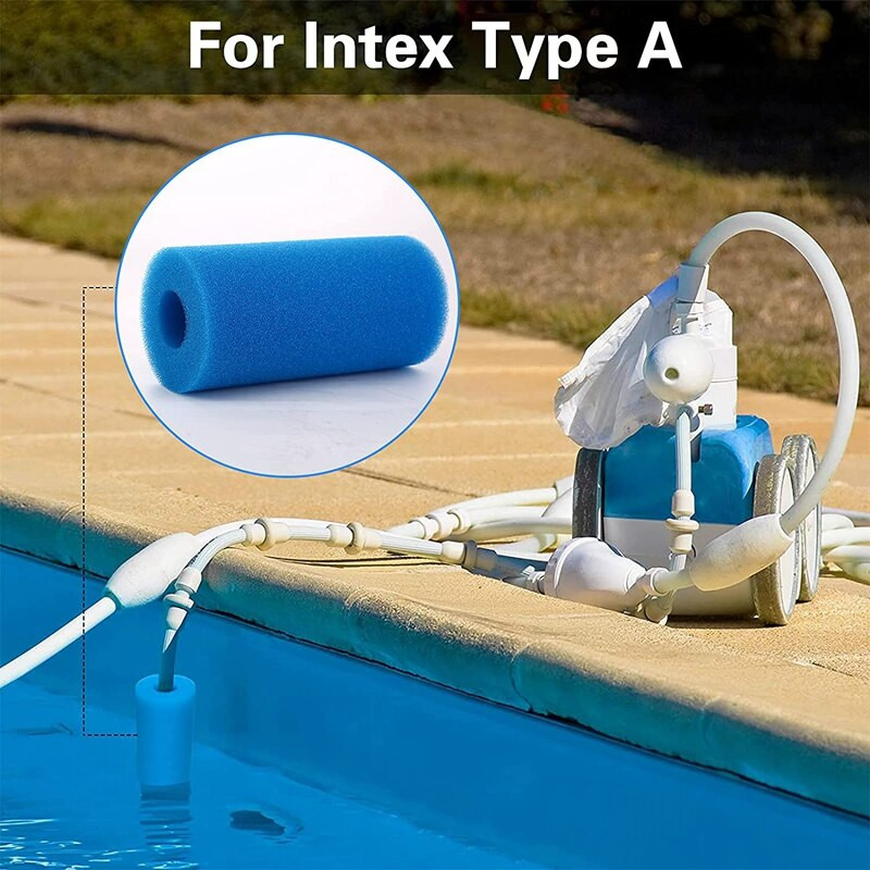 6 kom pjenaste spužve za filtar za Intex tip A pribor za filtar za akvarij za bazen za višekratnu upotrebu koji se može prati
