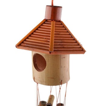 Bamboo Wind Chimes Κρεμαστά εξαγωνικά ρετρό μπαμπού Pipe Wind Chimes Χειροποίητα στολίδια στον κήπο του σπιτιού