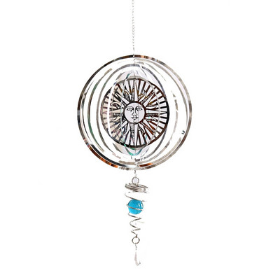 Clopoței de vânt rotativ 3D, sculpturi de vânt Artizanat Ornamente Decor de interior/exterior Rotoare de vânt agățate pentru decor de curte și grădină