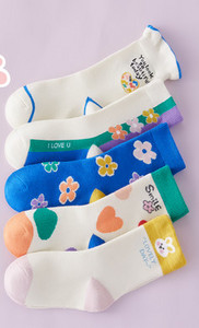 Set od 5 čarapa za djevojčice s vezom