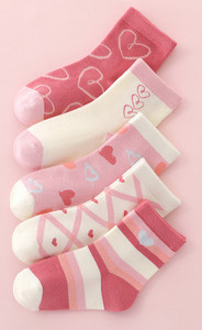 Set od 5 čarapa za djevojčice s vezom