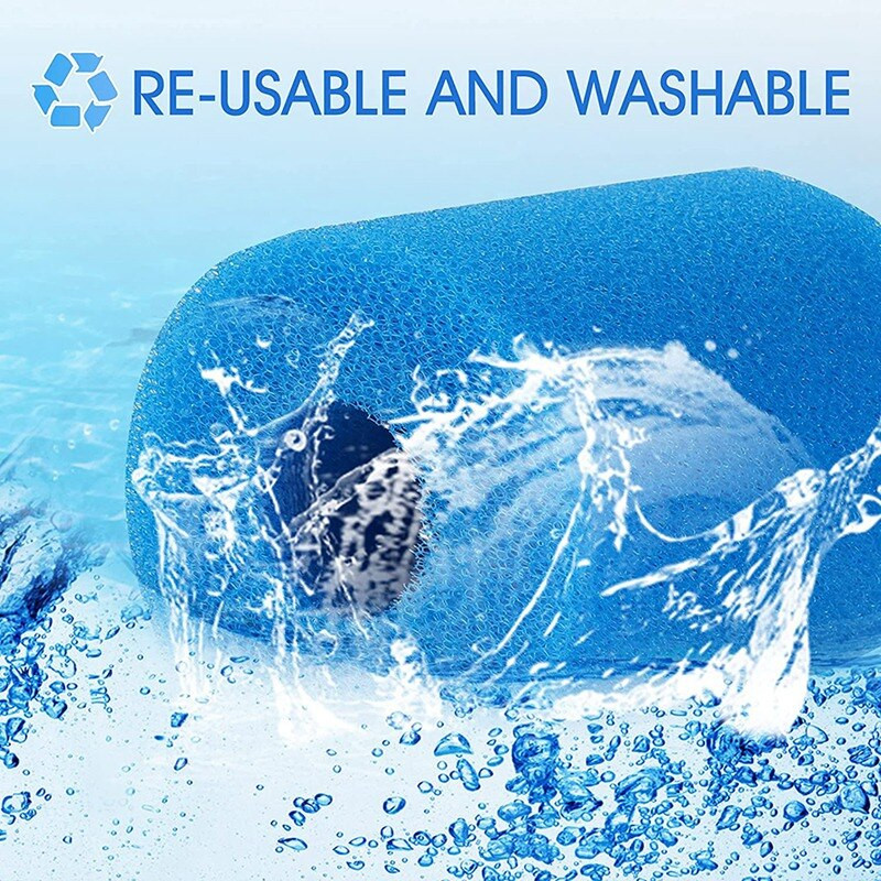 Pachet de 4 burete tip cartuș pentru filtre pentru piscină Bestway/Intex, filtru pentru piscină, burete reutilizabil lavabil pentru pompă