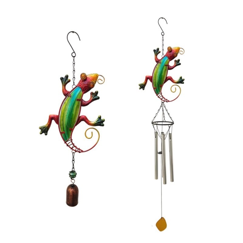 X7AB Metal Art Lizard Wind Chimes Bells Indoor Outdoor Wind Glass Wind Chimes for Window Garden Garden Patio Balcon Decoration