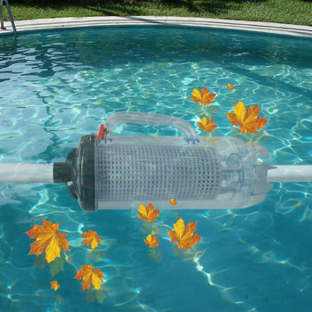 Πισίνα Cleaner Leaf Catcher Leaf Suction Tank Pool Skimmer Filter Storage Clean Leaves with Filter Basket 24cm Σωλήνας