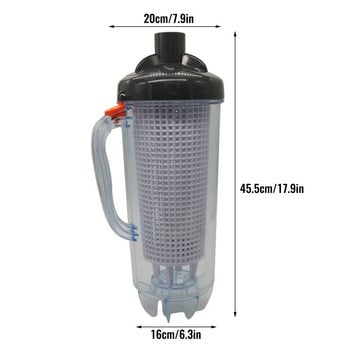 Πισίνα Cleaner Leaf Catcher Leaf Suction Tank Pool Skimmer Filter Storage Clean Leaves with Filter Basket 24cm Σωλήνας