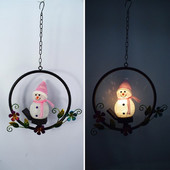 LED saulės energija varomas sodo apšvietimas sniego senio formos vandeniui atsparus lauke kabantis šviesus vestuvių vakarėlio pasakų šviesų dekoracijos