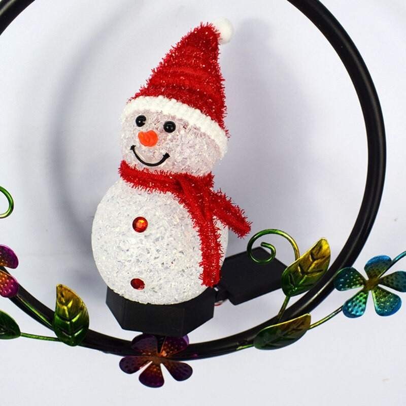 LED saulės energija varomas sodo apšvietimas sniego senio formos vandeniui atsparus lauke kabantis šviesus vestuvių vakarėlio pasakų šviesų dekoracijos