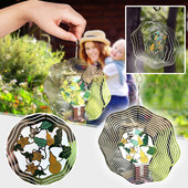 Yoga Chime 3D Flowing-Light Effect Wind zvončići od nehrđajućeg čelika Solarni vijenac Wind Chimes za gubitak voljene osobe Personalizirano