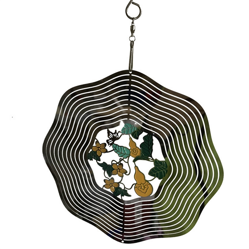 Yoga Chime 3D Flowing-Light Effect Wind zvončići od nehrđajućeg čelika Solarni vijenac Wind Chimes za gubitak voljene osobe Personalizirano