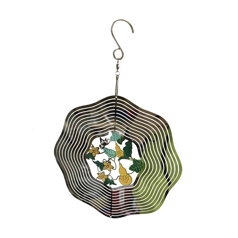Yoga Chime 3D Flowing-Light Effect Wind zvončići od nehrđajućeg čelika Solarni vijenac Wind Chimes za gubitak voljene osobe Personalizirano