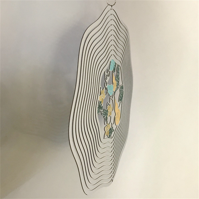 Yoga Chime 3D Flowing-Light Effect Wind zvončići od nehrđajućeg čelika Solarni vijenac Wind Chimes za gubitak voljene osobe Personalizirano