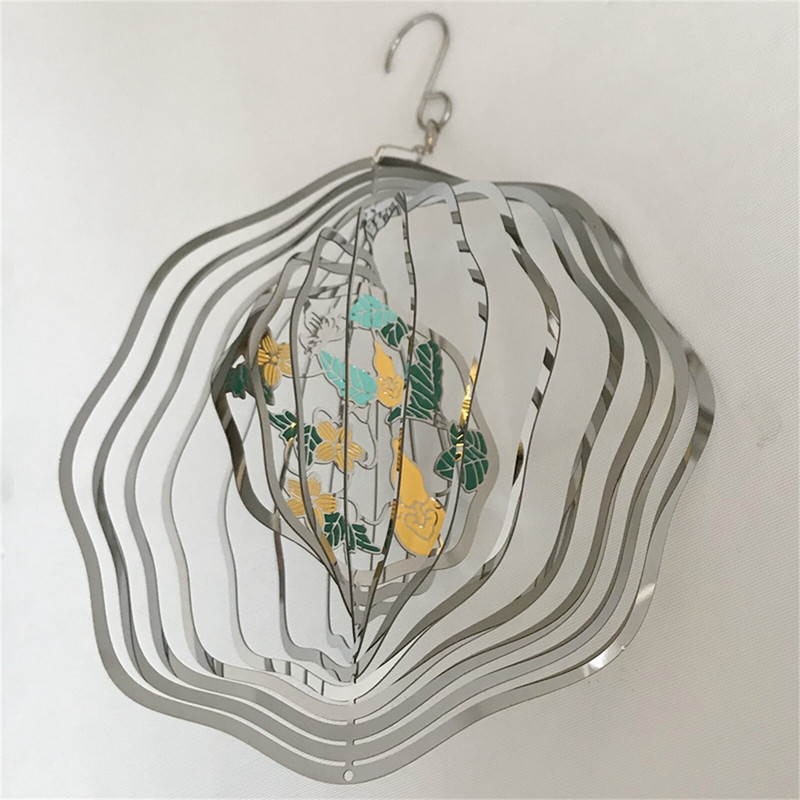 Yoga Chime 3D Flowing-Light Effect Wind zvončići od nehrđajućeg čelika Solarni vijenac Wind Chimes za gubitak voljene osobe Personalizirano
