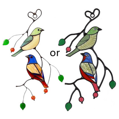 Beicuotas paukščių saulės gaudytojas, skirtas langų dekoravimui, sienos durims pakabinamas pakabukas lauko sodo papuošalams