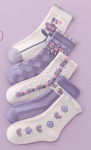 Dječje čarape sa cvjetnim motivima