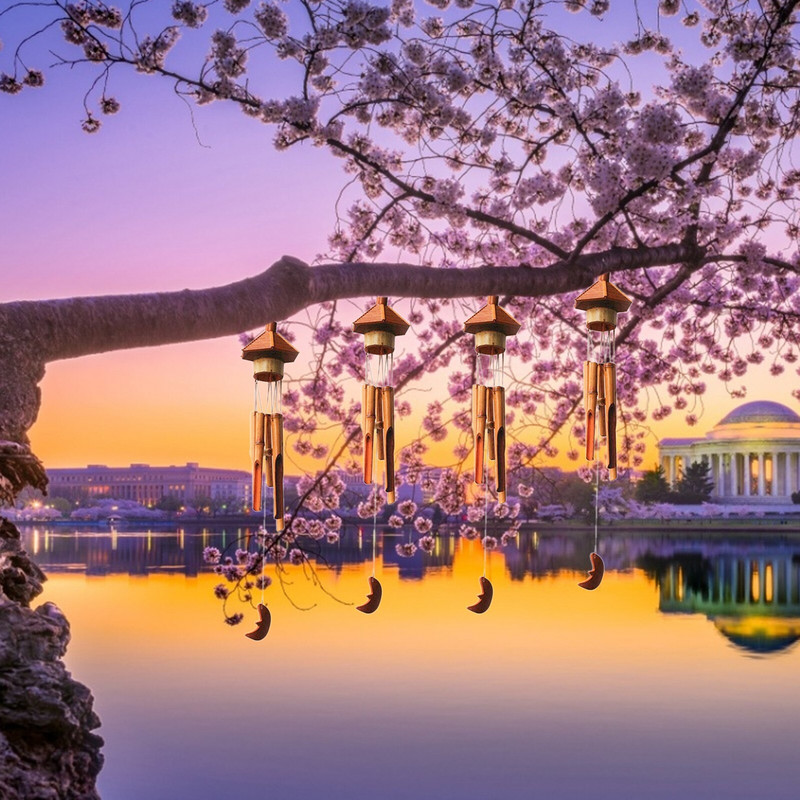 Lumini suspendate cu energie solară Păsări de colibri Mobilier creativ Ornament de colibri cu margele Chime eoliene de colibri Energie solară