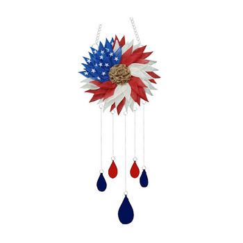 Сърце Wind Chimes Chime Bedroom Crafts Независимост Висулка Соларен водопад с малък капак на прозореца за зимата навън