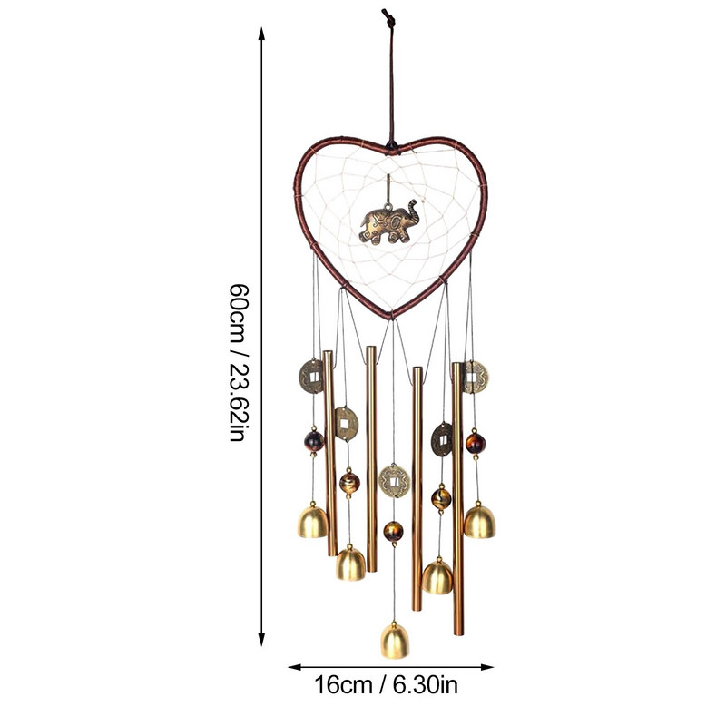 Clopoței de vânt în aer liber, metal, candelabru de interior, cristale, lacrimă, 50 mm, clopoței de vânt extra mari, în aer liber, ton profund, redă muzică reală