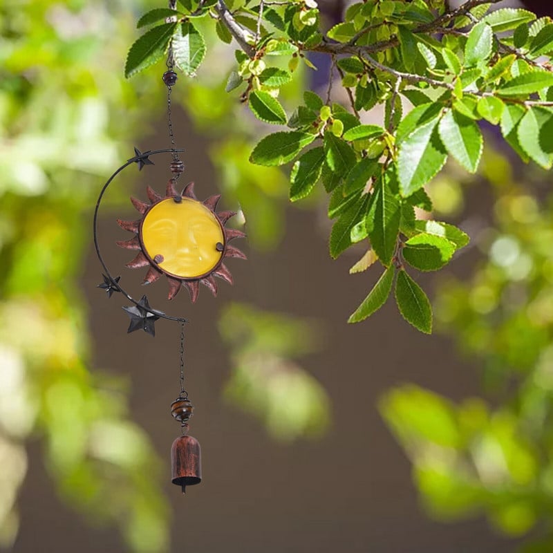 Školjke Wind Chimes Sobno staklo Osobnost Kreativni privjesak Privjesak Željezo Metalni vjetar Sunce Vrtne kuglice Na otvorenom Velika fotografija Mobilni